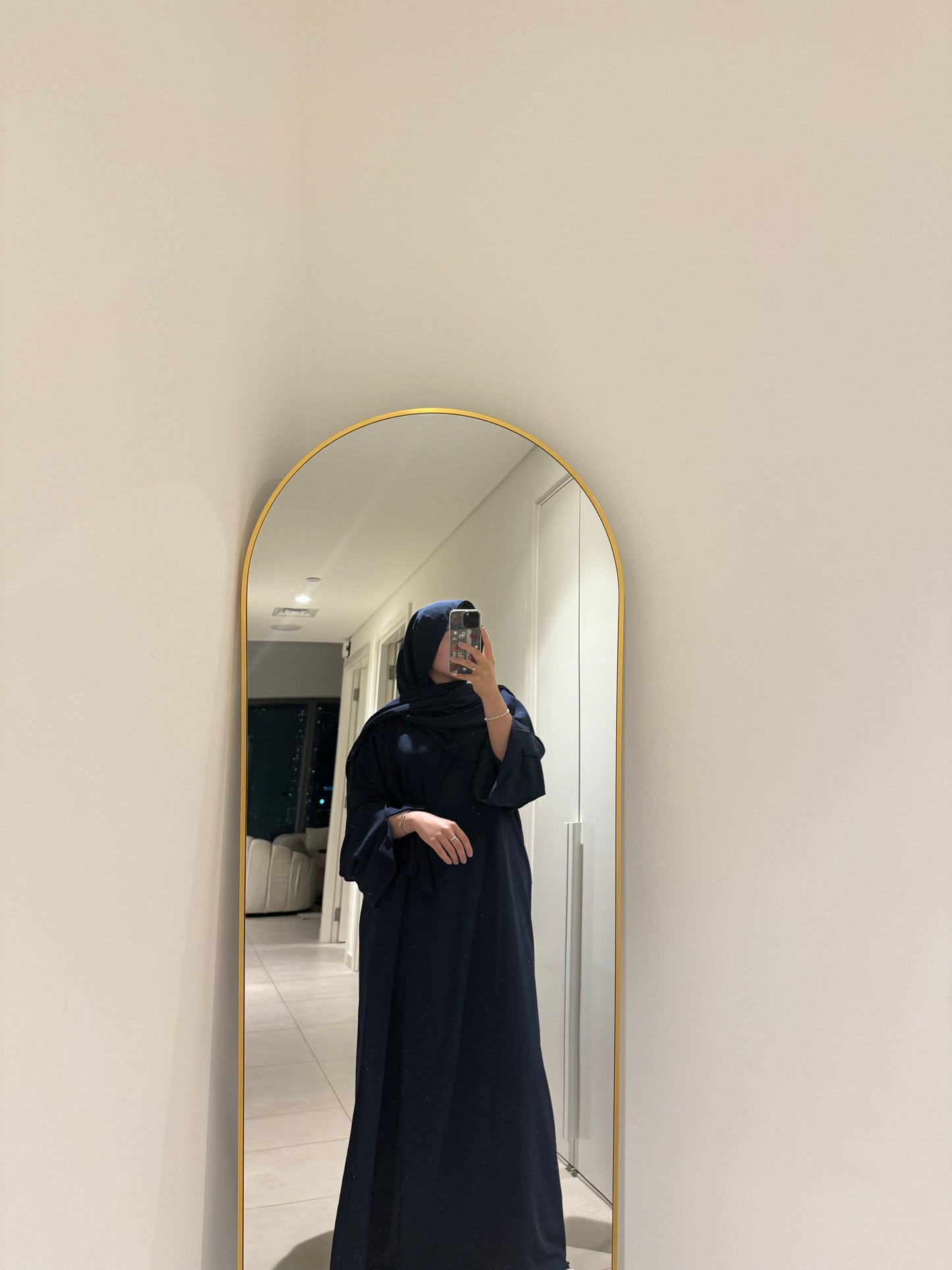 Blue Navy cross Abaya