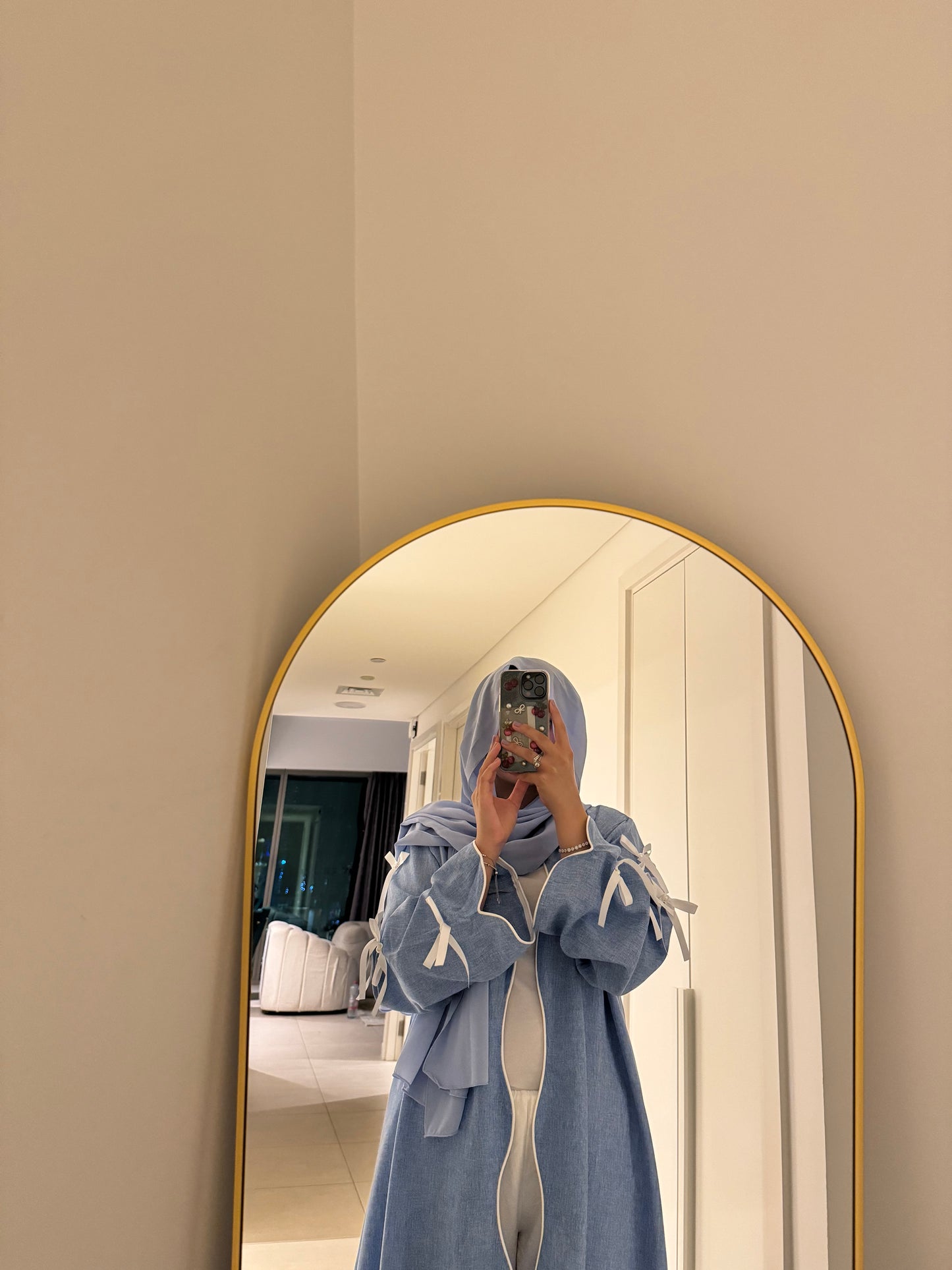 Coquette abaya- blue